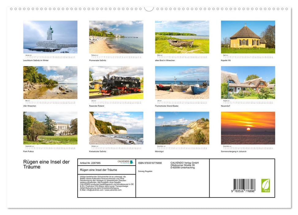 Rügen eine Insel der Träume (CALVENDO Premium Wandkalender 2027)