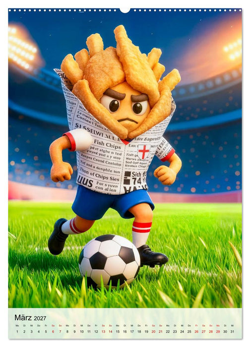 Food‑Fußballer - Lustiger kulinarischer Fußballspaß (CALVENDO Wandkalender 2027)