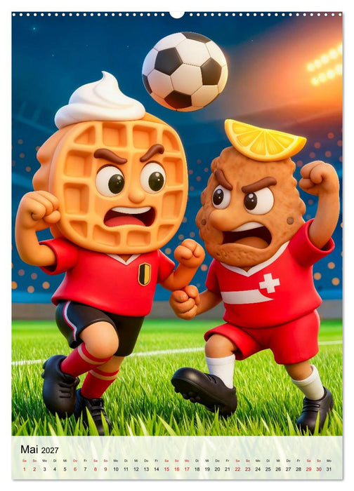 Food‑Fußballer - Lustiger kulinarischer Fußballspaß (CALVENDO Wandkalender 2027)
