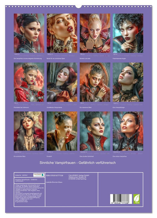 Sinnliche Vampirfrauen - Gefährlich verführerisch (CALVENDO Premium Wandkalender 2027)