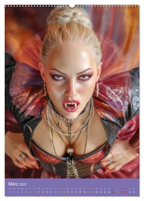 Sinnliche Vampirfrauen - Gefährlich verführerisch (CALVENDO Premium Wandkalender 2027)
