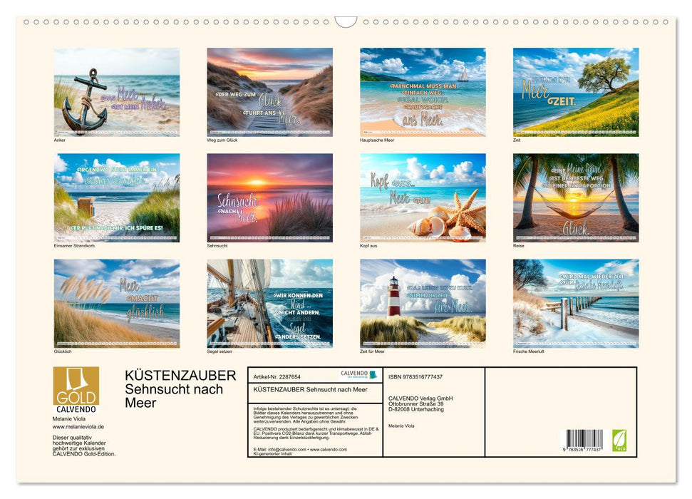 KÜSTENZAUBER Sehnsucht nach Meer (CALVENDO Wandkalender 2027)
