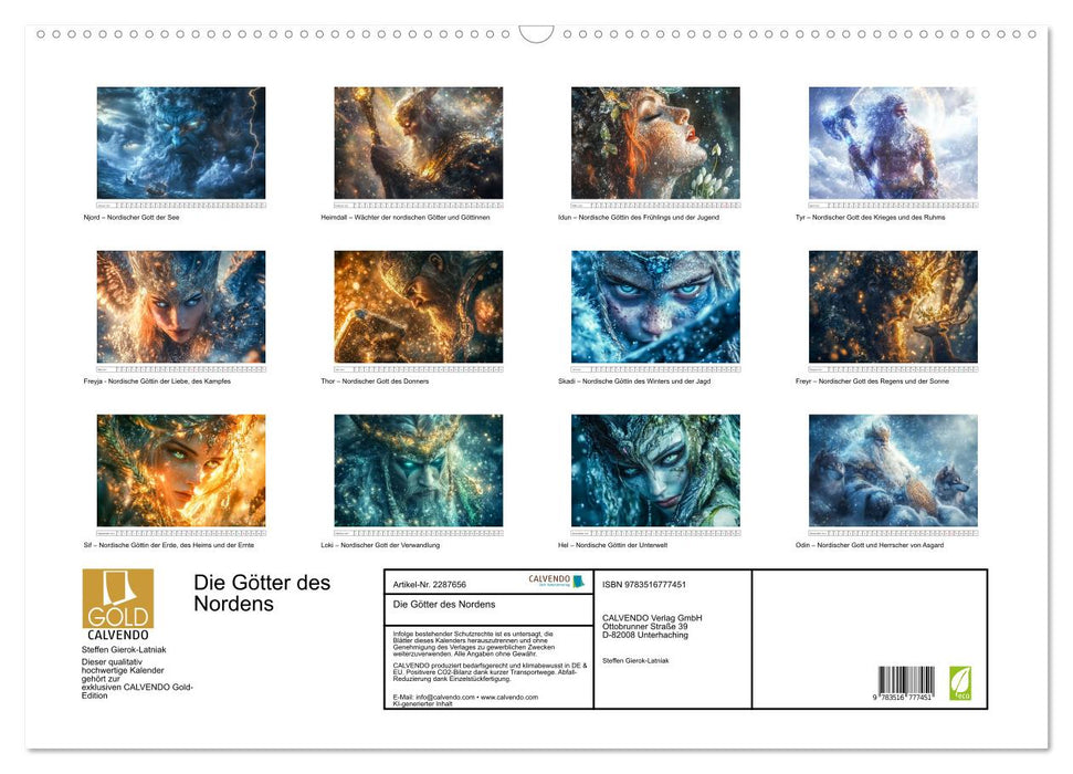Die Götter des Nordens (CALVENDO Wandkalender 2027)