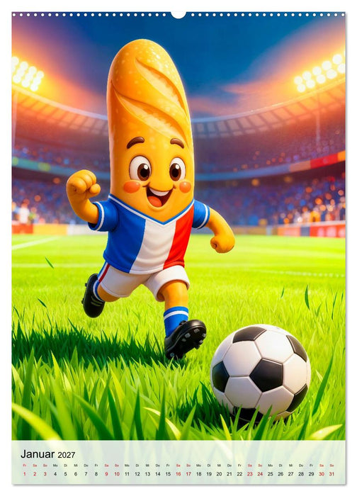 Food‑Fußballer - Lustiger kulinarischer Fußballspaß (CALVENDO Premium Wandkalender 2027)