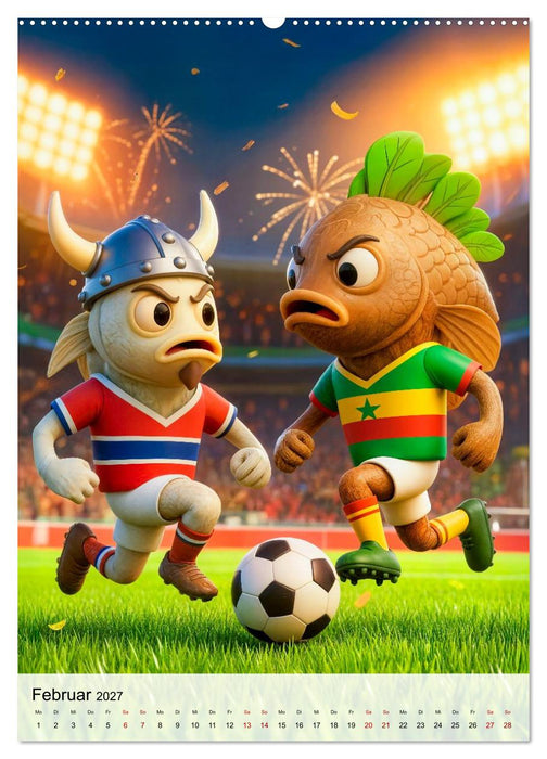 Food‑Fußballer - Lustiger kulinarischer Fußballspaß (CALVENDO Premium Wandkalender 2027)