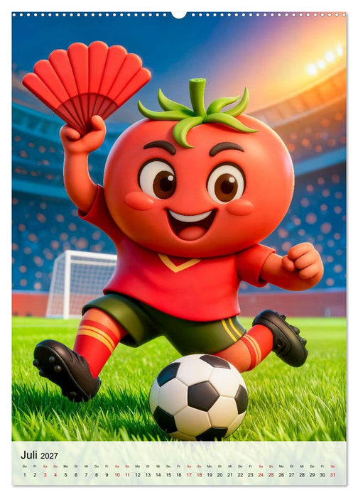 Food‑Fußballer - Lustiger kulinarischer Fußballspaß (CALVENDO Premium Wandkalender 2027)