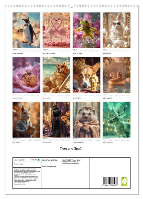 Tiere und Spaß (CALVENDO Premium Wandkalender 2027)