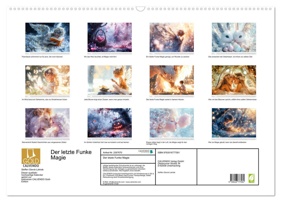 Der letzte Funke Magie (CALVENDO Wandkalender 2027)