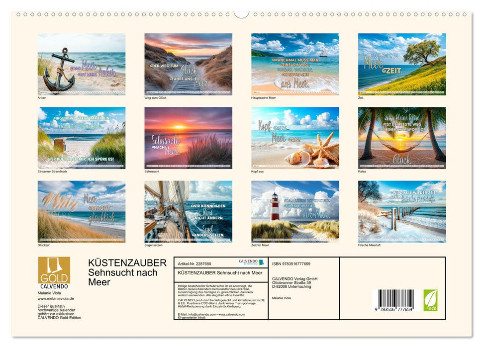 KÜSTENZAUBER Sehnsucht nach Meer (CALVENDO Premium Wandkalender 2027)