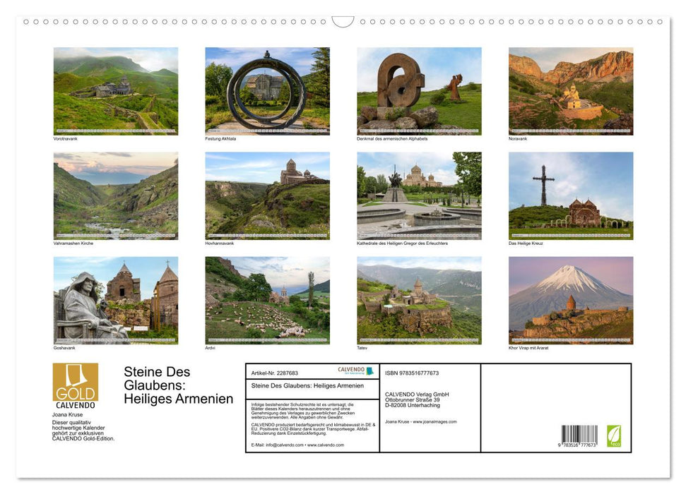 Steine Des Glaubens: Heiliges Armenien (CALVENDO Wandkalender 2027)