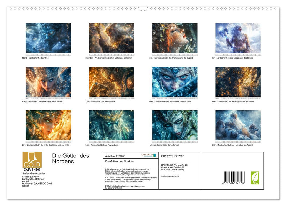 Die Götter des Nordens (CALVENDO Premium Wandkalender 2027)