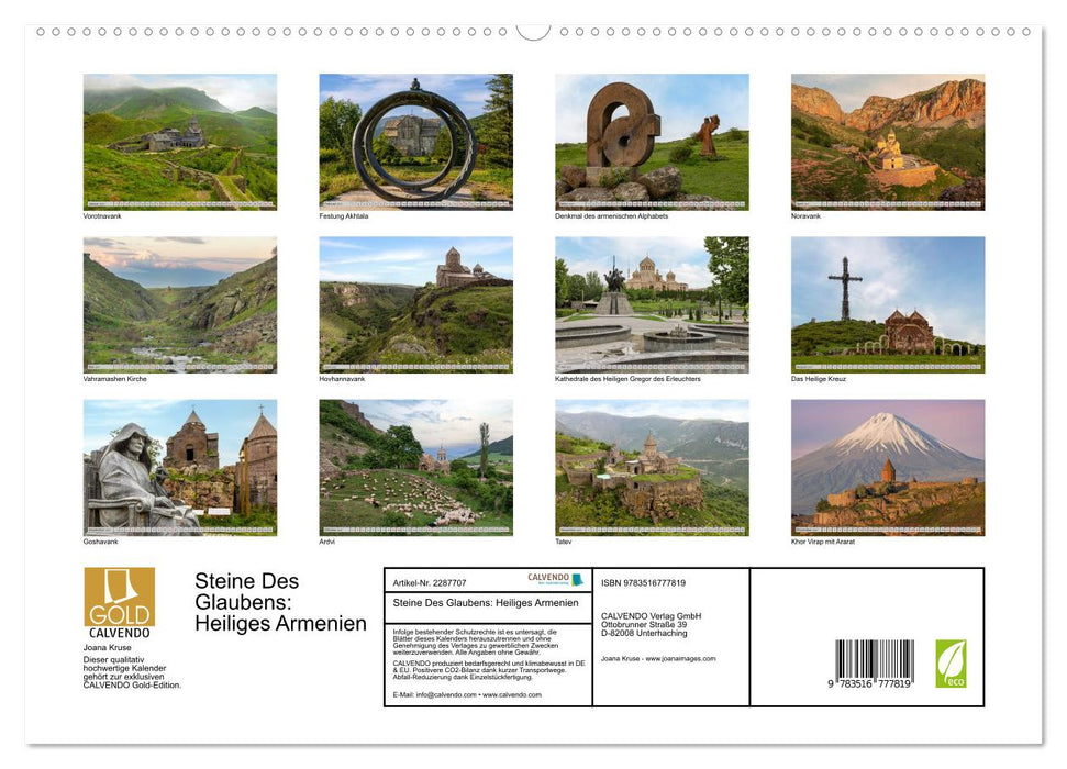 Steine Des Glaubens: Heiliges Armenien (CALVENDO Premium Wandkalender 2027)