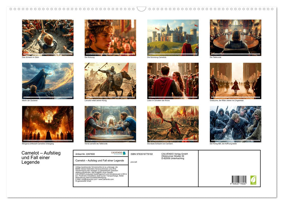 Camelot – Aufstieg und Fall einer Legende (CALVENDO Wandkalender 2027)