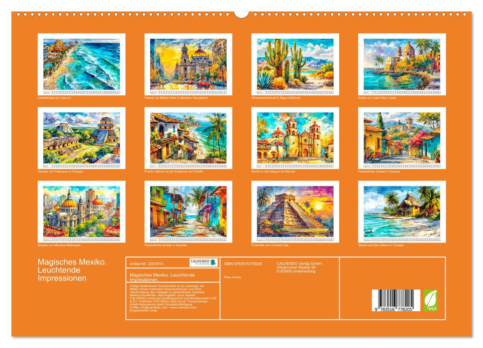 Magisches Mexiko. Leuchtende Impressionen (CALVENDO Premium Wandkalender 2027)