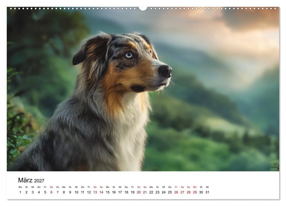 Born to run - Ein Jahr mit Australian Shepherds (CALVENDO Premium Wandkalender 2027)