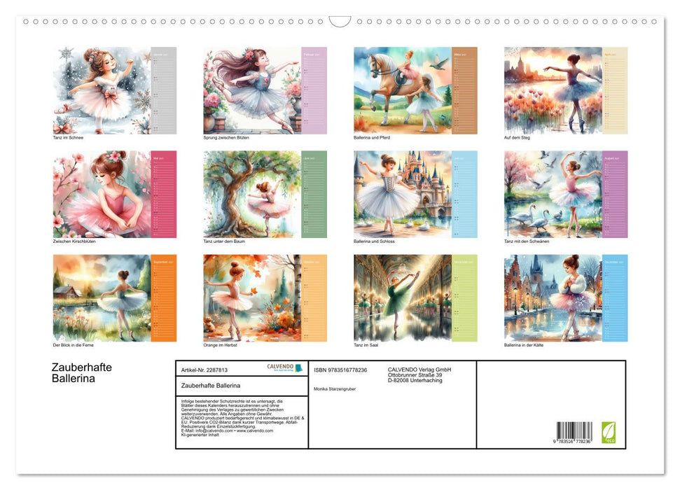 Zauberhafte Ballerina (CALVENDO Wandkalender 2027)