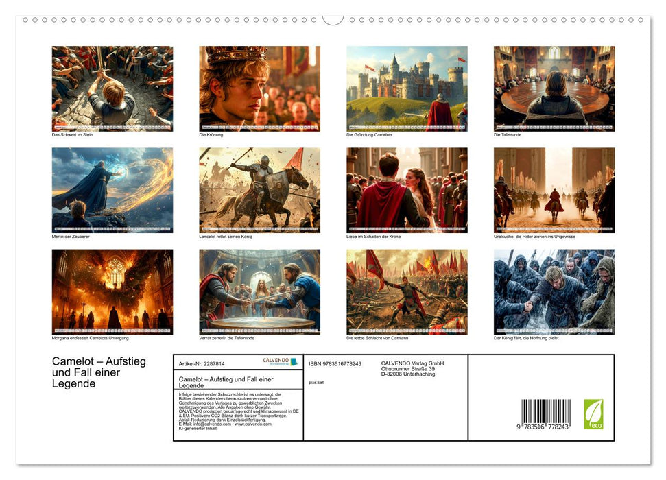 Camelot – Aufstieg und Fall einer Legende (CALVENDO Premium Wandkalender 2027)