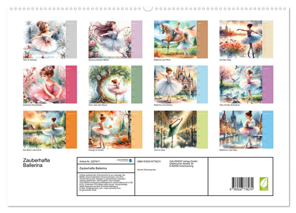 Zauberhafte Ballerina (CALVENDO Premium Wandkalender 2027)