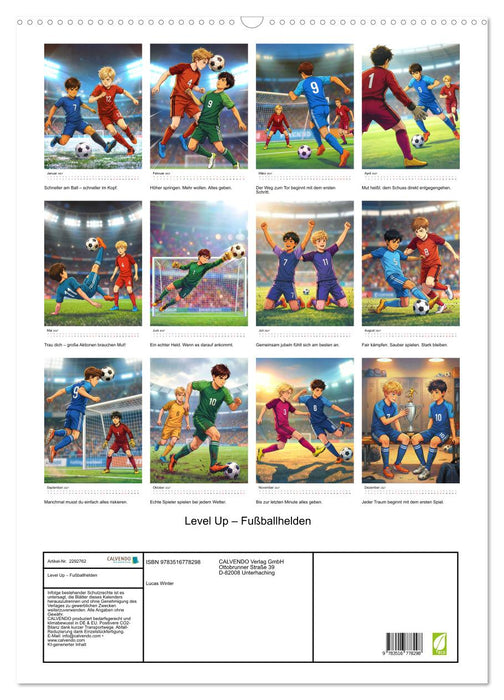 Level Up – Fußballhelden (CALVENDO Wandkalender 2027)