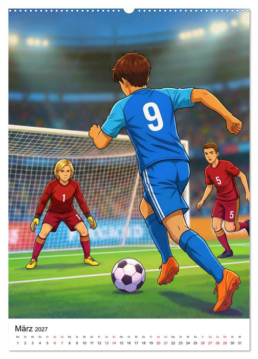 Level Up – Fußballhelden (CALVENDO Premium Wandkalender 2027)