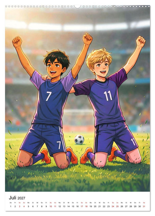 Level Up – Fußballhelden (CALVENDO Premium Wandkalender 2027)