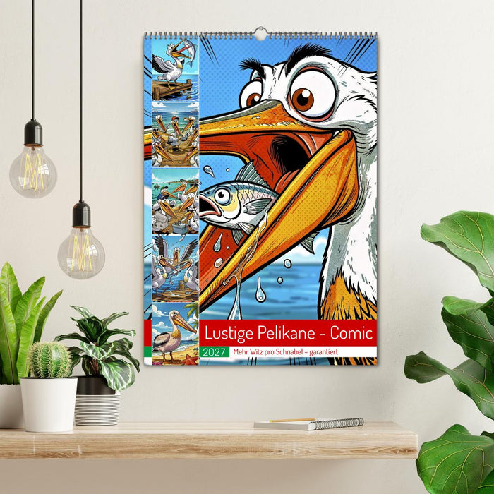 Lustige Pelikane - Comic (CALVENDO Wandkalender 2027)