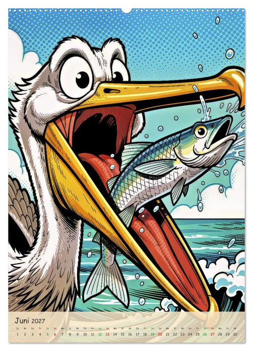 Lustige Pelikane - Comic (CALVENDO Wandkalender 2027)