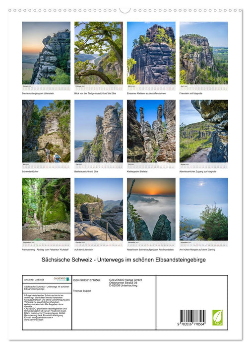 Sächsische Schweiz - Unterwegs im schönen Elbsandsteingebirge (CALVENDO Premium Wandkalender 2027)