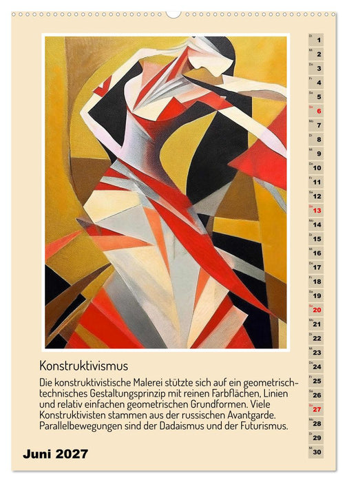 Kunststile der Moderne in Darstellungen von Frauen (CALVENDO Premium Wandkalender 2027)