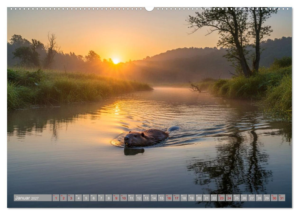 Biberwelt (CALVENDO Wandkalender 2027)