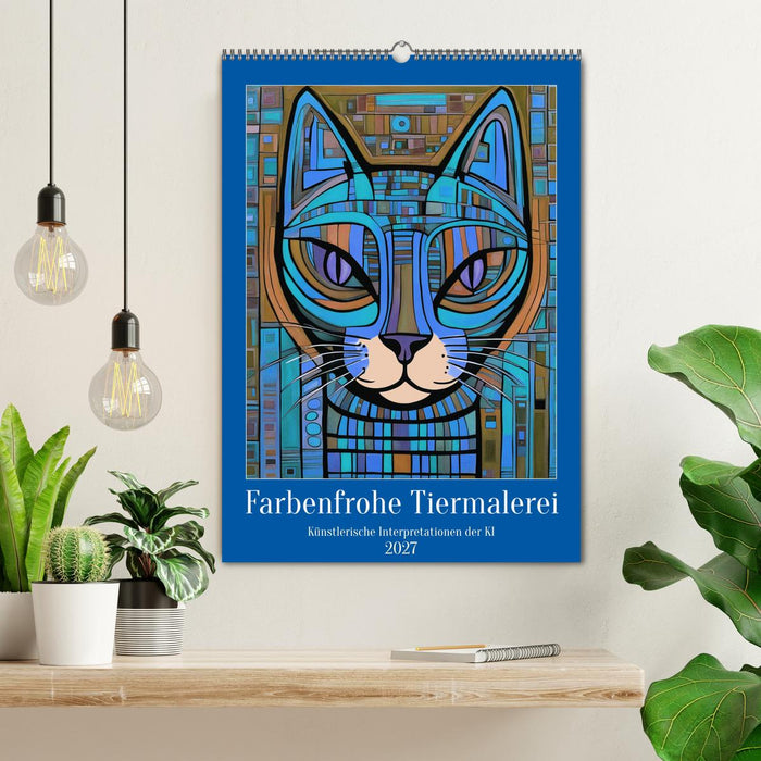 Farbenfrohe Tiermalerei (CALVENDO Wandkalender 2027)