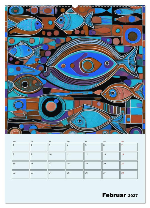 Farbenfrohe Tiermalerei (CALVENDO Wandkalender 2027)