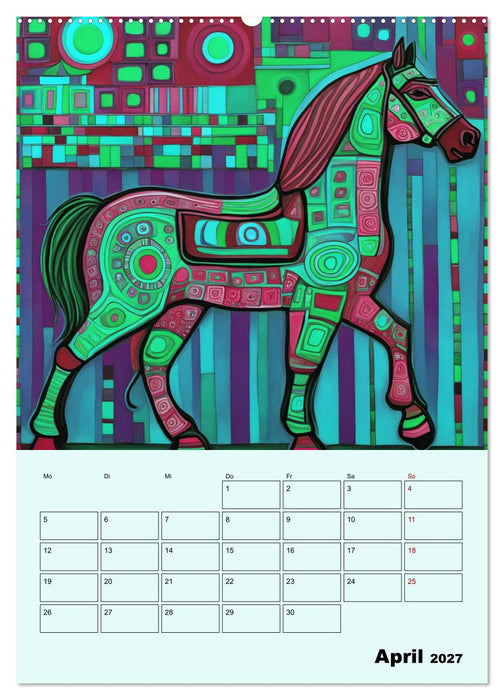 Farbenfrohe Tiermalerei (CALVENDO Wandkalender 2027)