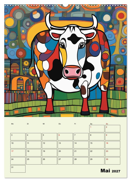 Farbenfrohe Tiermalerei (CALVENDO Wandkalender 2027)