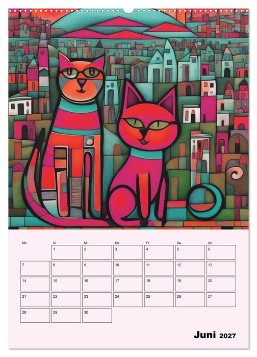 Farbenfrohe Tiermalerei (CALVENDO Wandkalender 2027)