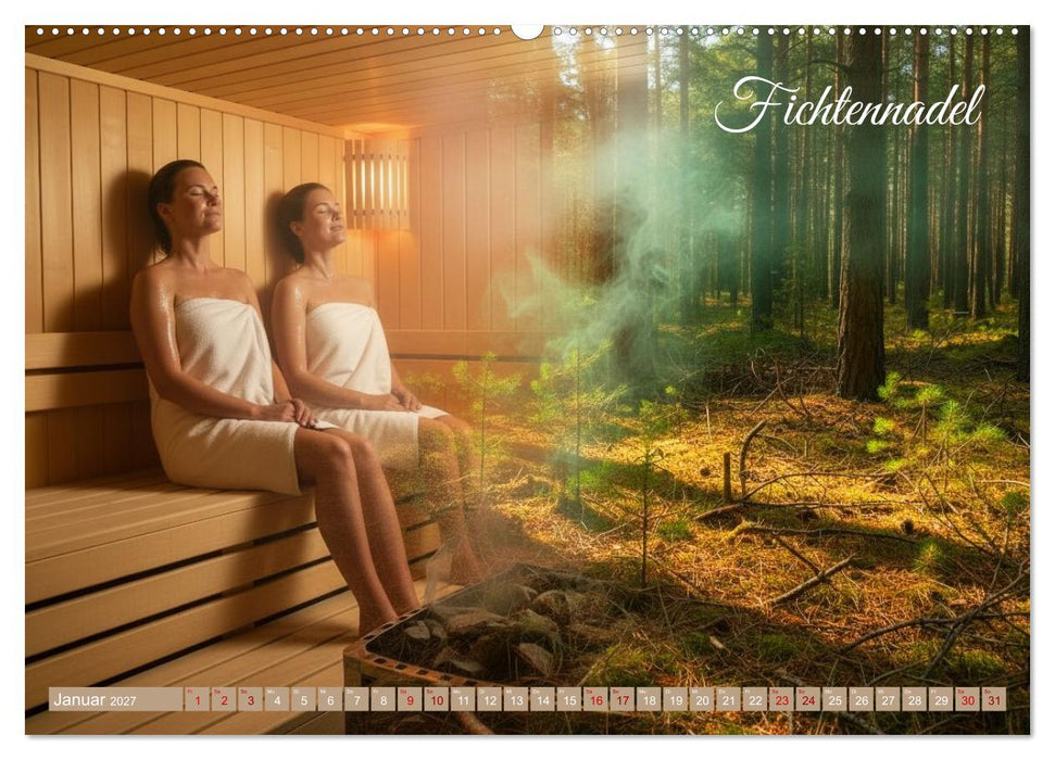 Sauna - Hitze, Duft, Genuss (CALVENDO Wandkalender 2027)