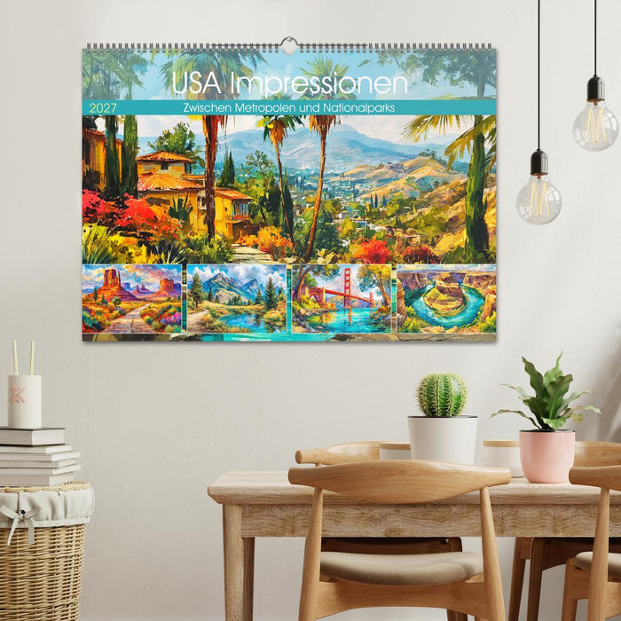 USA Impressionen. Zwischen Metropolen und Nationalparks (CALVENDO Wandkalender 2027)