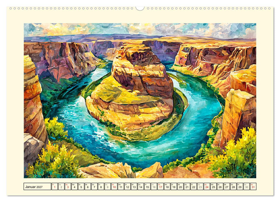 USA Impressionen. Zwischen Metropolen und Nationalparks (CALVENDO Wandkalender 2027)