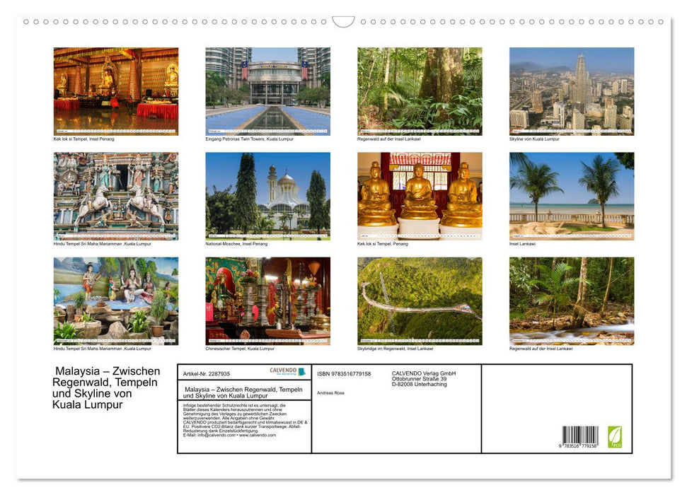 Malaysia – Zwischen Regenwald, Tempeln und Skyline von Kuala Lumpur (CALVENDO Wandkalender 2027)