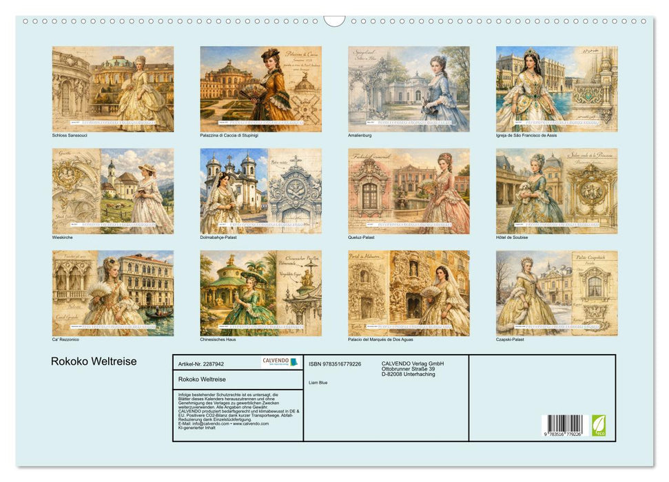 Rokoko Weltreise (CALVENDO Wandkalender 2027)