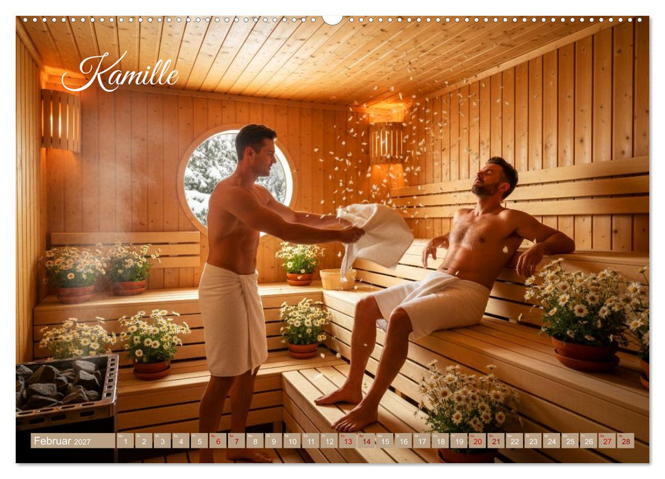 Sauna - Hitze, Duft, Genuss (CALVENDO Premium Wandkalender 2027)