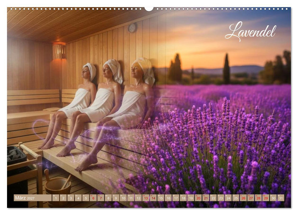 Sauna - Hitze, Duft, Genuss (CALVENDO Premium Wandkalender 2027)