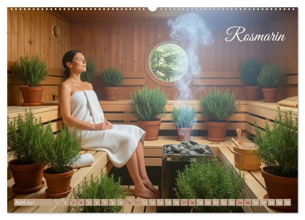 Sauna - Hitze, Duft, Genuss (CALVENDO Premium Wandkalender 2027)