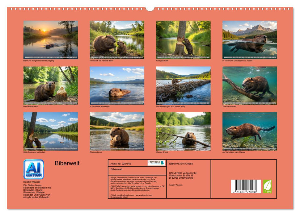 Biberwelt (CALVENDO Premium Wandkalender 2027)