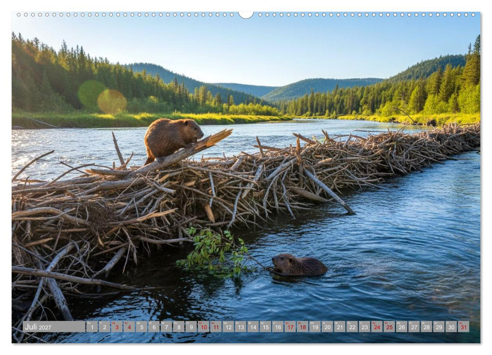 Biberwelt (CALVENDO Premium Wandkalender 2027)
