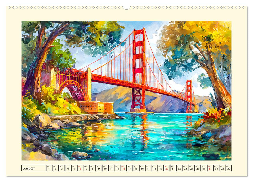 USA Impressionen. Zwischen Metropolen und Nationalparks (CALVENDO Premium Wandkalender 2027)