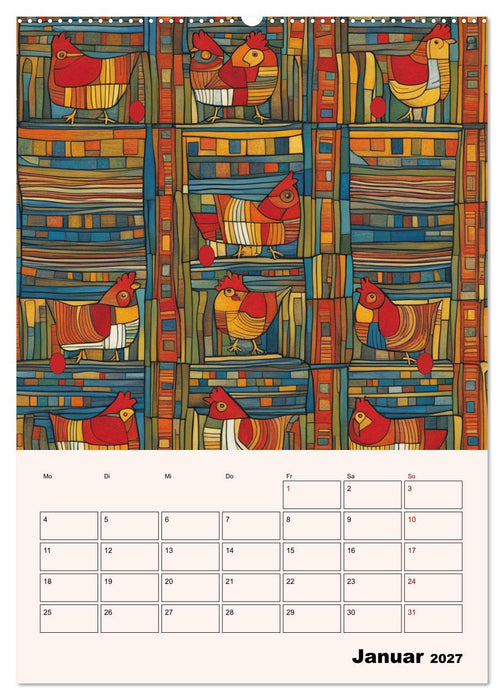 Farbenfrohe Tiermalerei (CALVENDO Premium Wandkalender 2027)