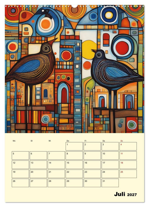 Farbenfrohe Tiermalerei (CALVENDO Premium Wandkalender 2027)