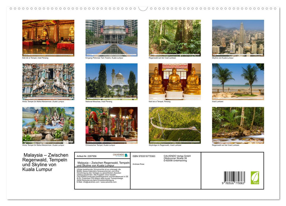 Malaysia – Zwischen Regenwald, Tempeln und Skyline von Kuala Lumpur (CALVENDO Premium Wandkalender 2027)