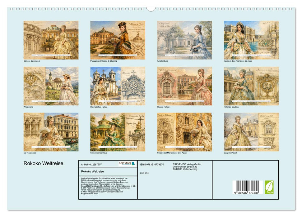 Rokoko Weltreise (CALVENDO Premium Wandkalender 2027)